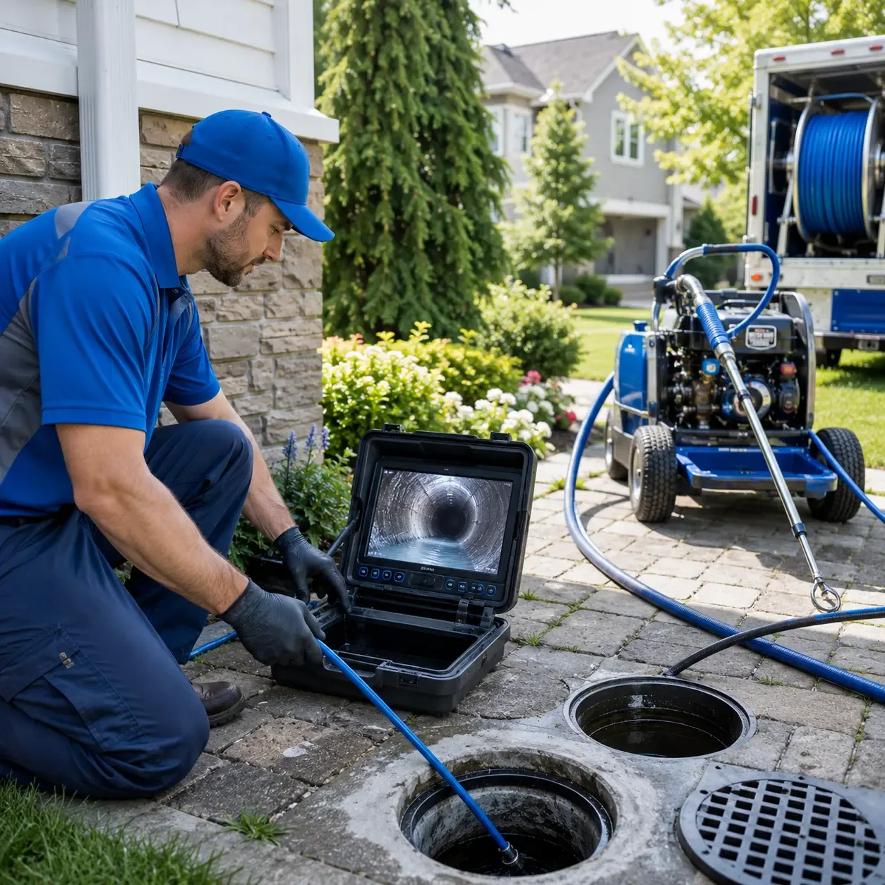 Outdoor drain cleaning professionals serving Martensdale, IA